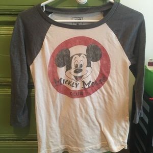 Old Navy || Mickey Mouse 3/4 Sleeve Baseball Tee